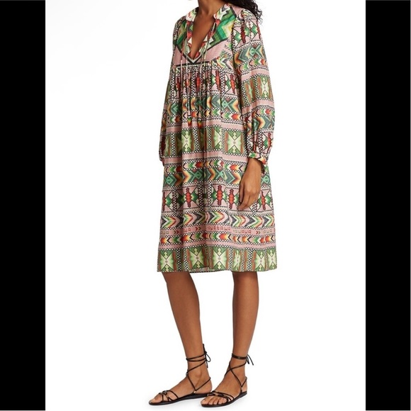 Farm Rio Amulet long sleeve beaded tassel dress - Small - Picture 12 of 12